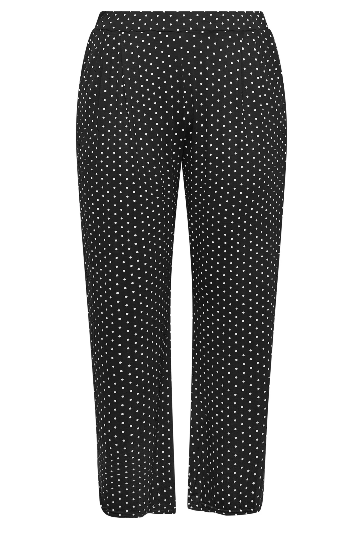 LIMITED COLLECTION - Pantalon Classique Noir à Pois Plissé – Image 5