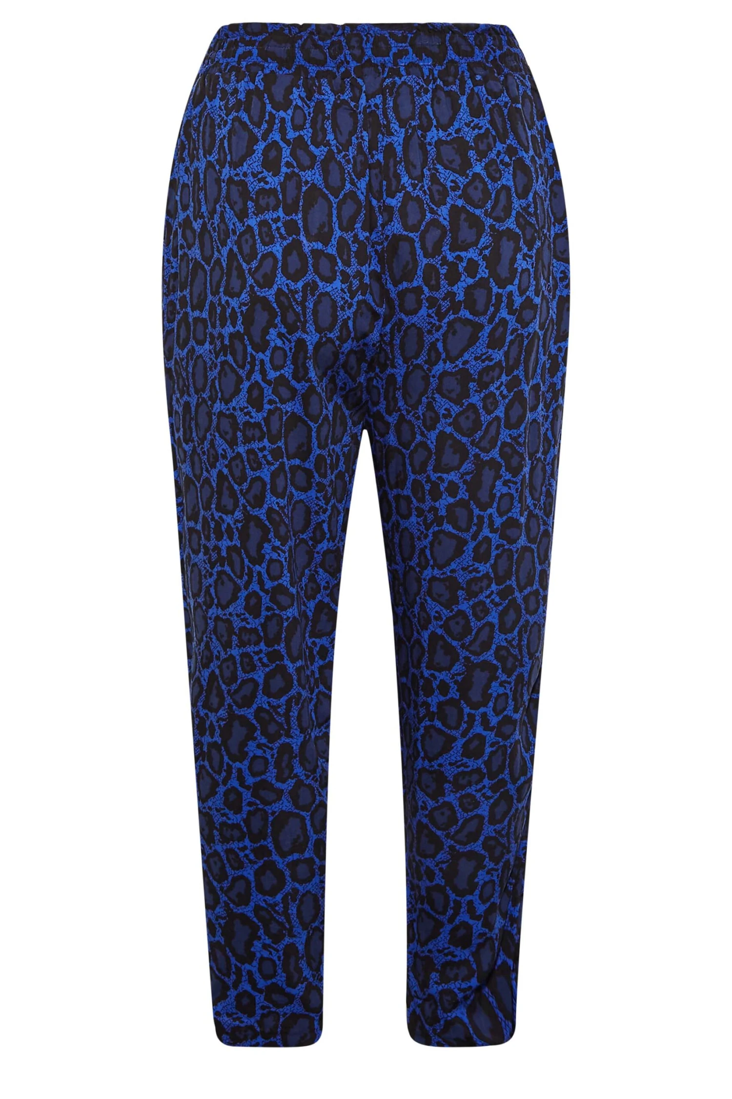 Pantalon Bleu Coupe Droite Imprimé Léopard – Image 6