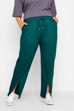 Jogging Bleu Sarcelle Coupe Droite à Fentes