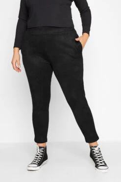 Jogging Noir Effet Daim