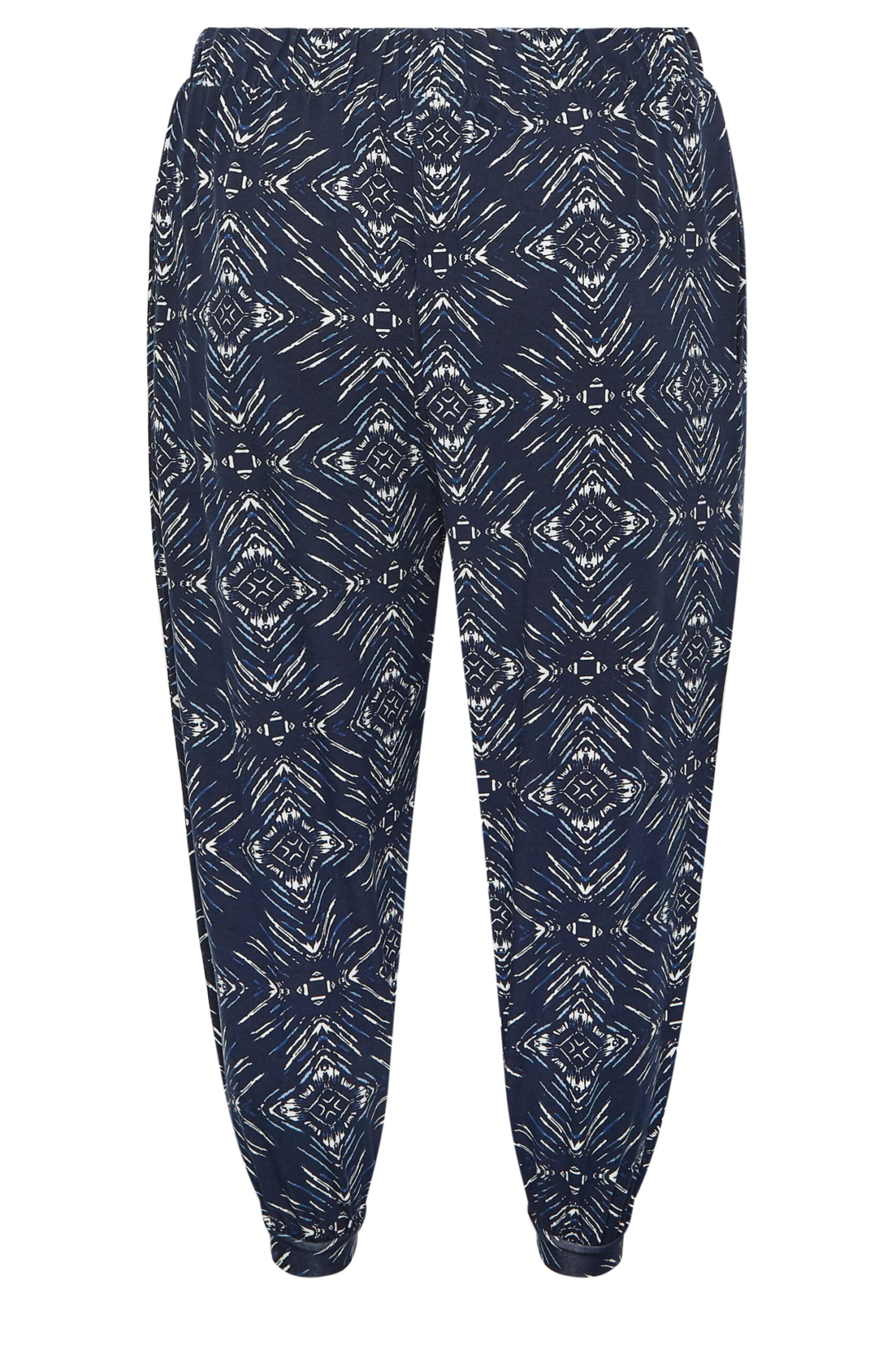 YOURS - Pantalon Style Sarouel Bleu Marine Losanges – Image 6
