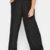 YOURS - Pantalon Noir Coupe Wide Leg Plissé