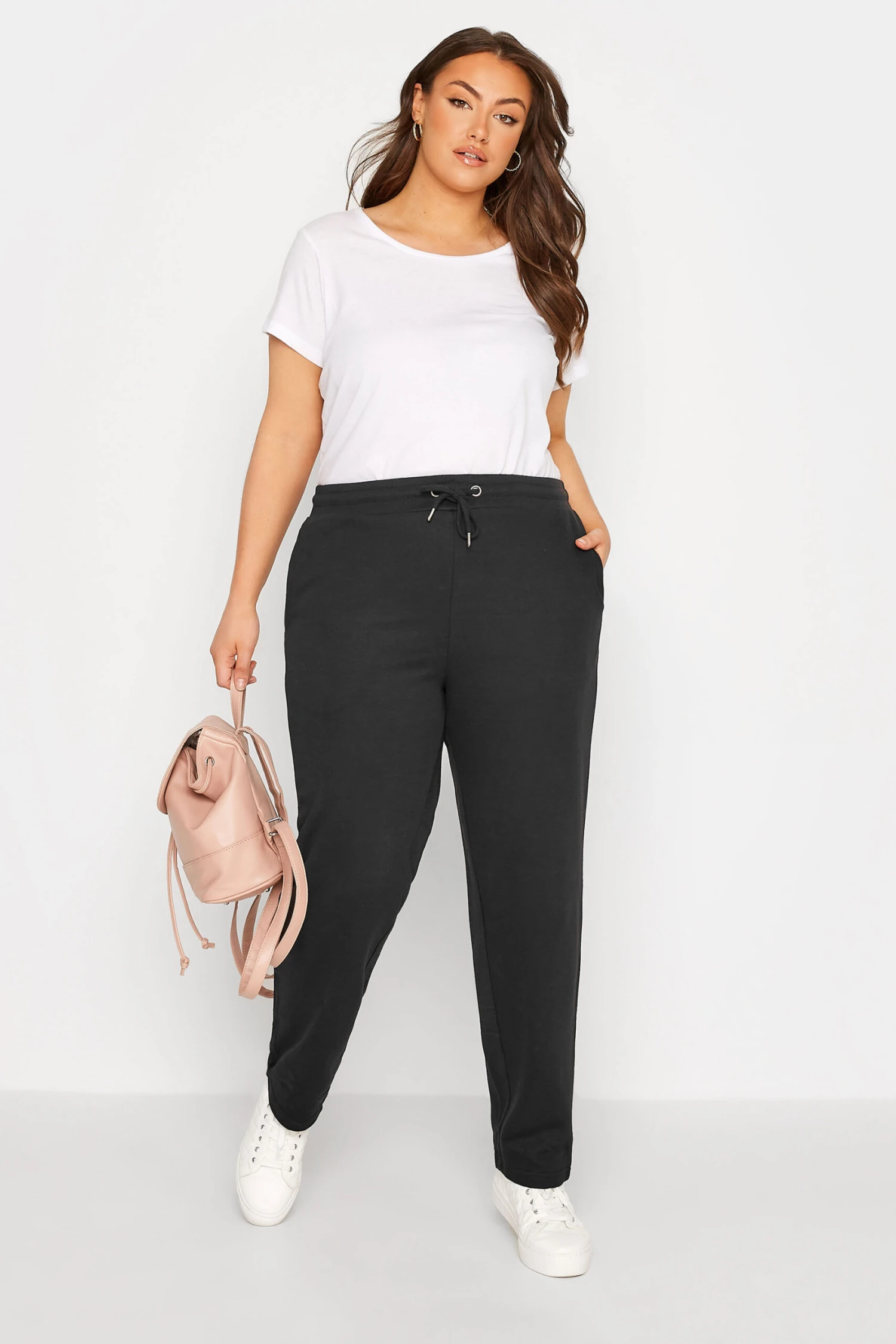 Jogging Noir Coupe Droite En Jersey – Image 2