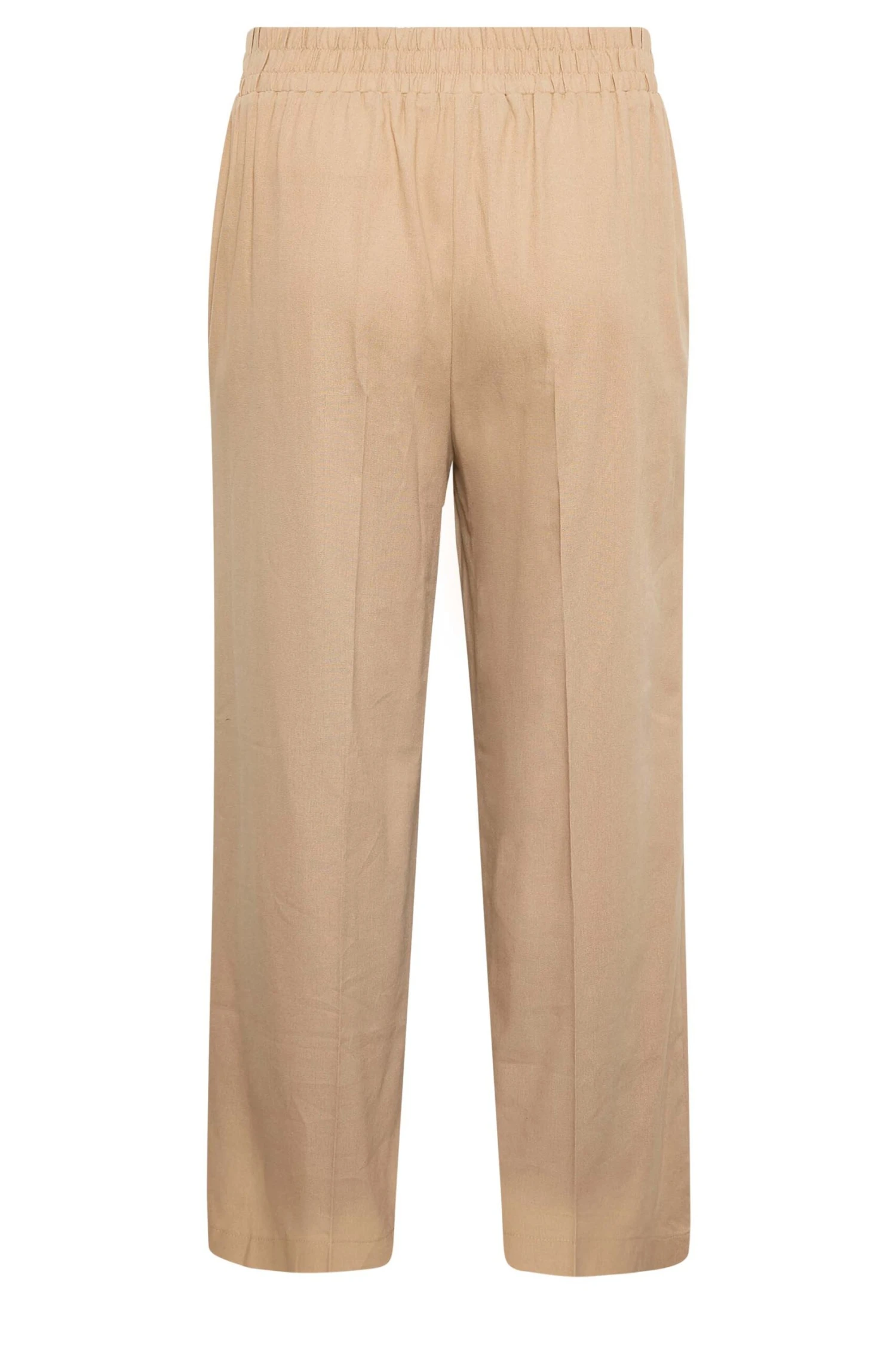 YOURS - Pantalon Beige En Lin Coupe Wide Leg – Image 6