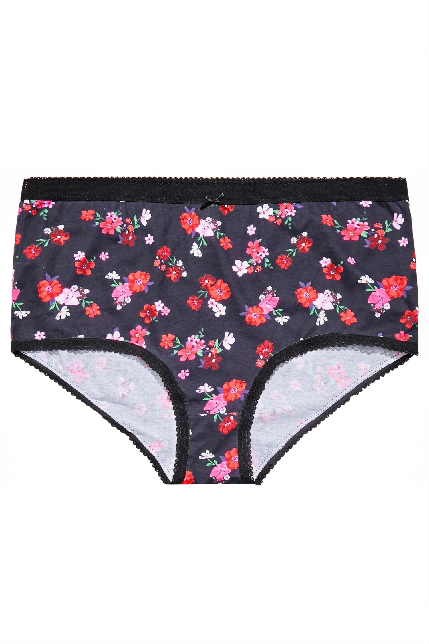 Lot De 5 Culottes Noires & Roses Floral Automne – Image 4