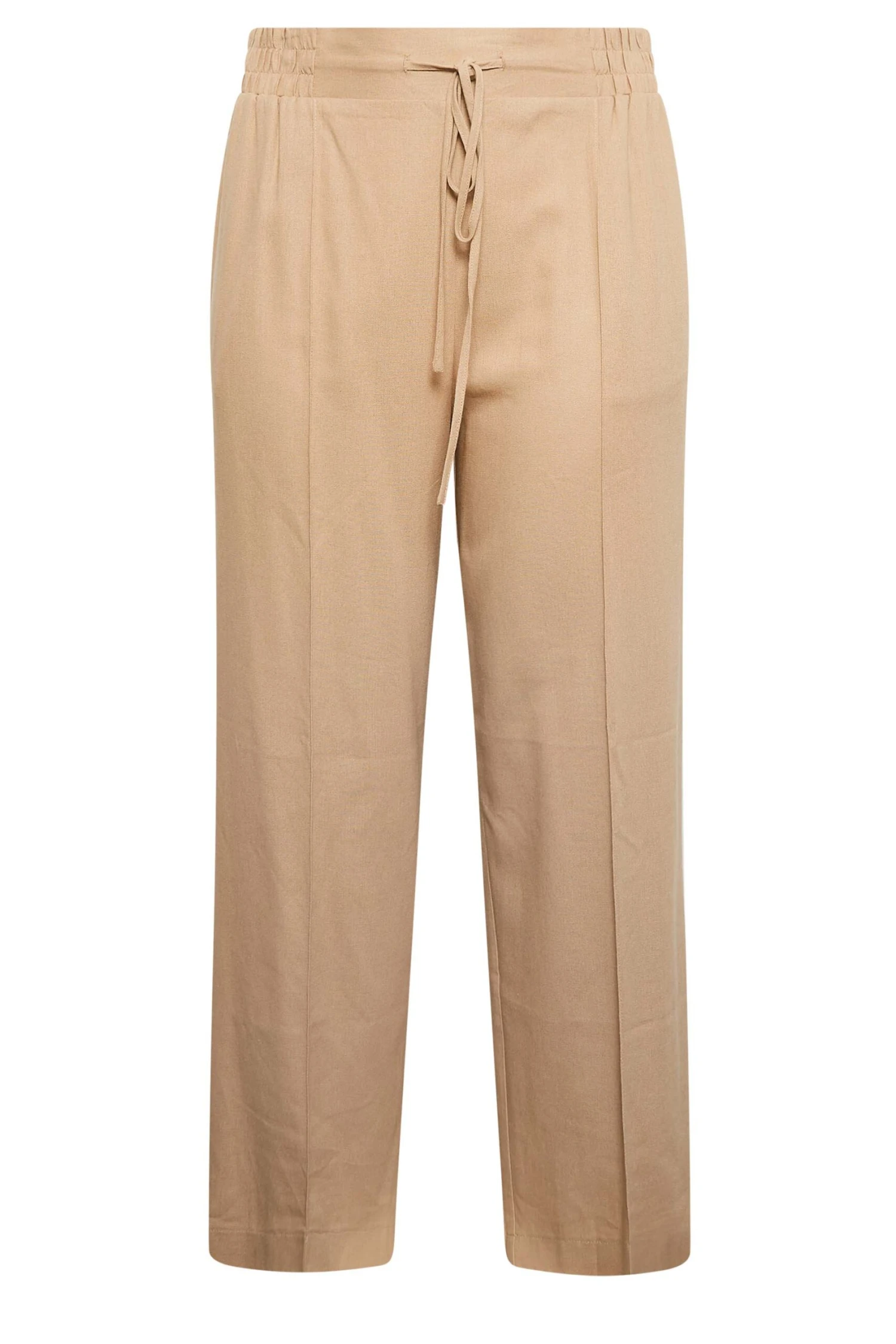 YOURS - Pantalon Beige En Lin Coupe Wide Leg – Image 5