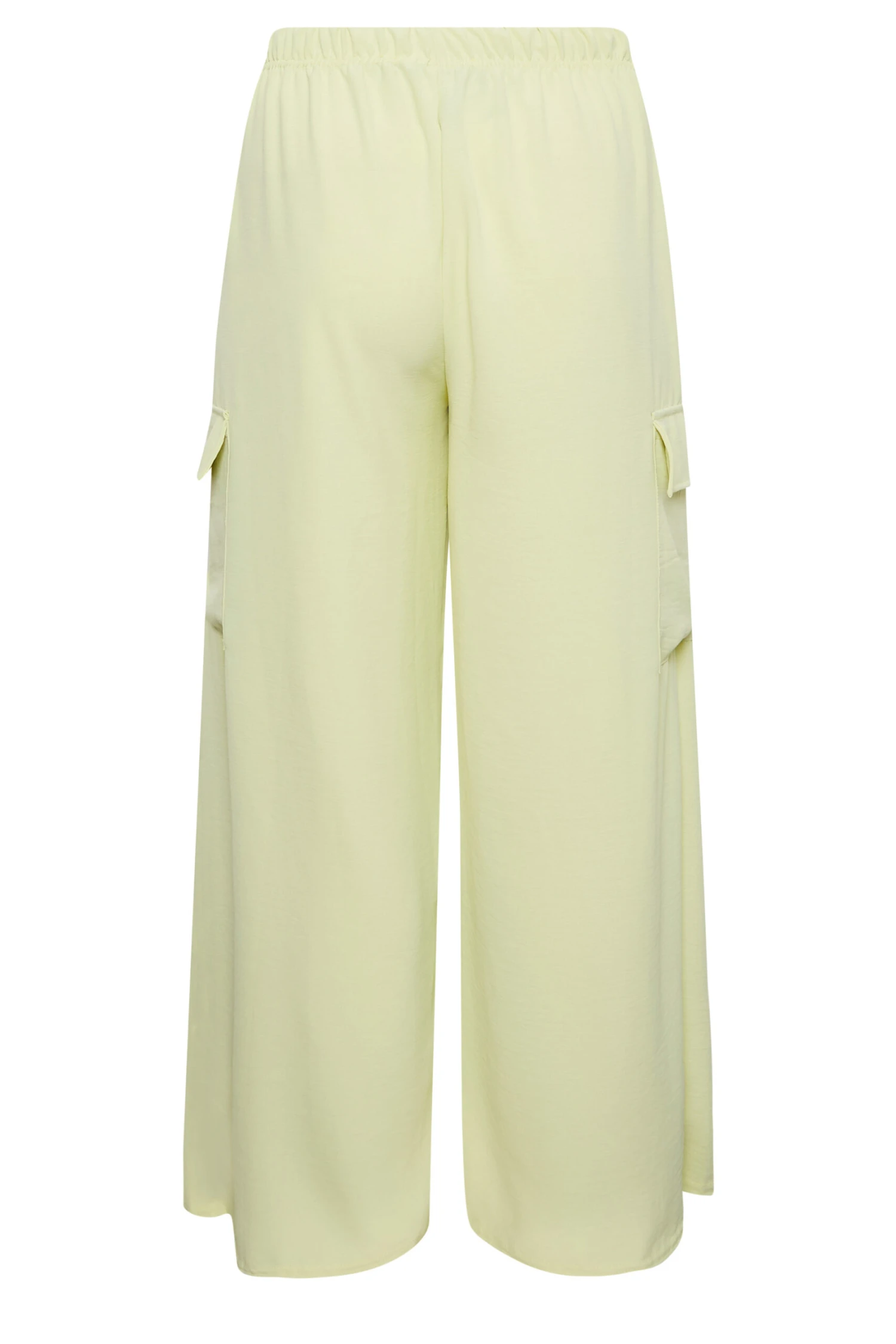 YOURS - Pantalon Vert Citron Wide Leg Crêpé En Cargo – Image 6