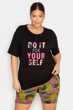 YOURS ACTIVE - Cycliste Vert & Rose Coups De Brosse