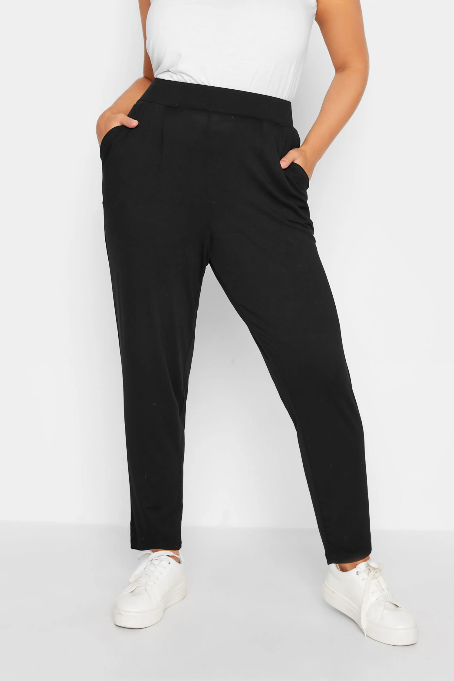 Pantalon Fluide En Jersey Noir