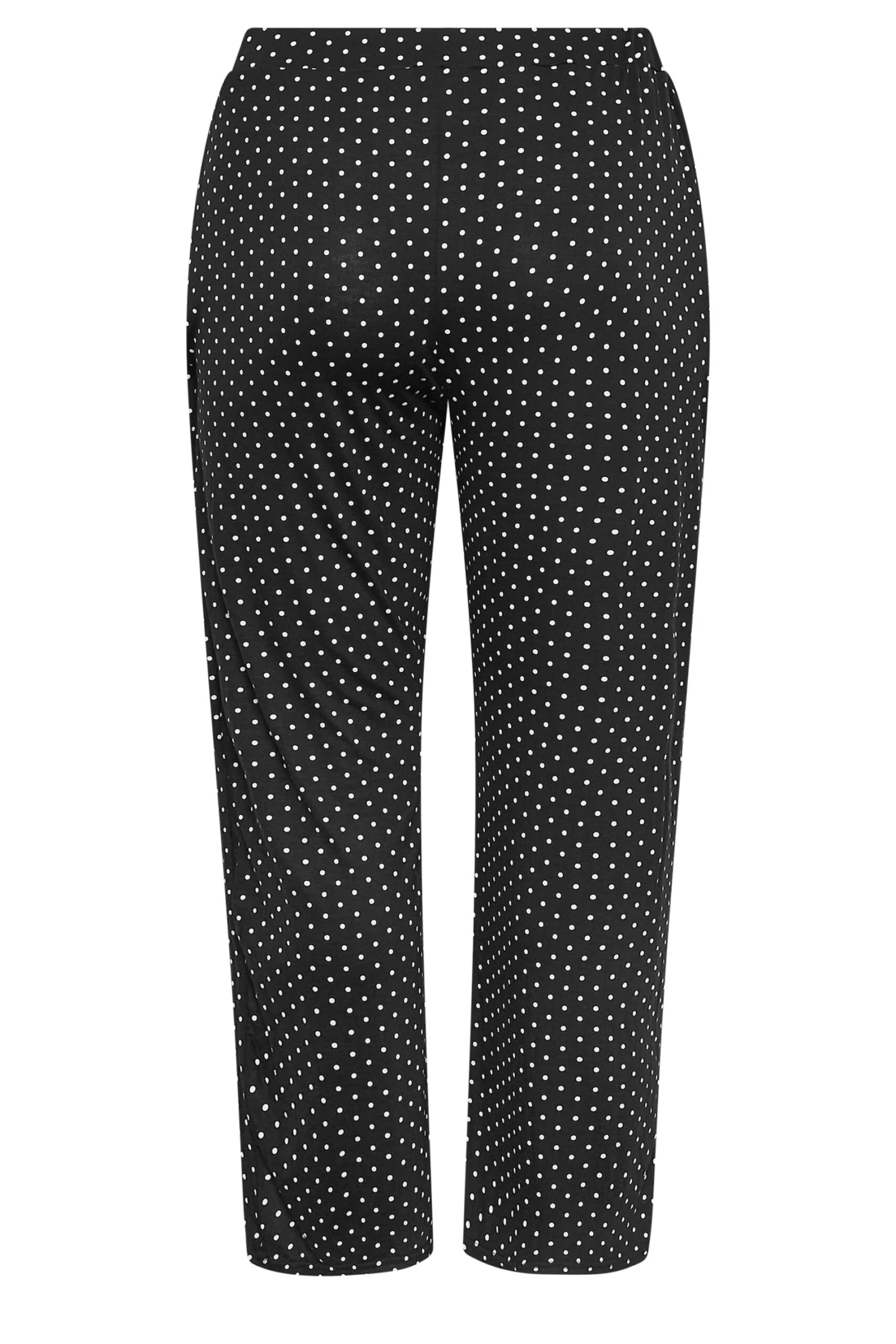 LIMITED COLLECTION - Pantalon Classique Noir à Pois Plissé – Image 6