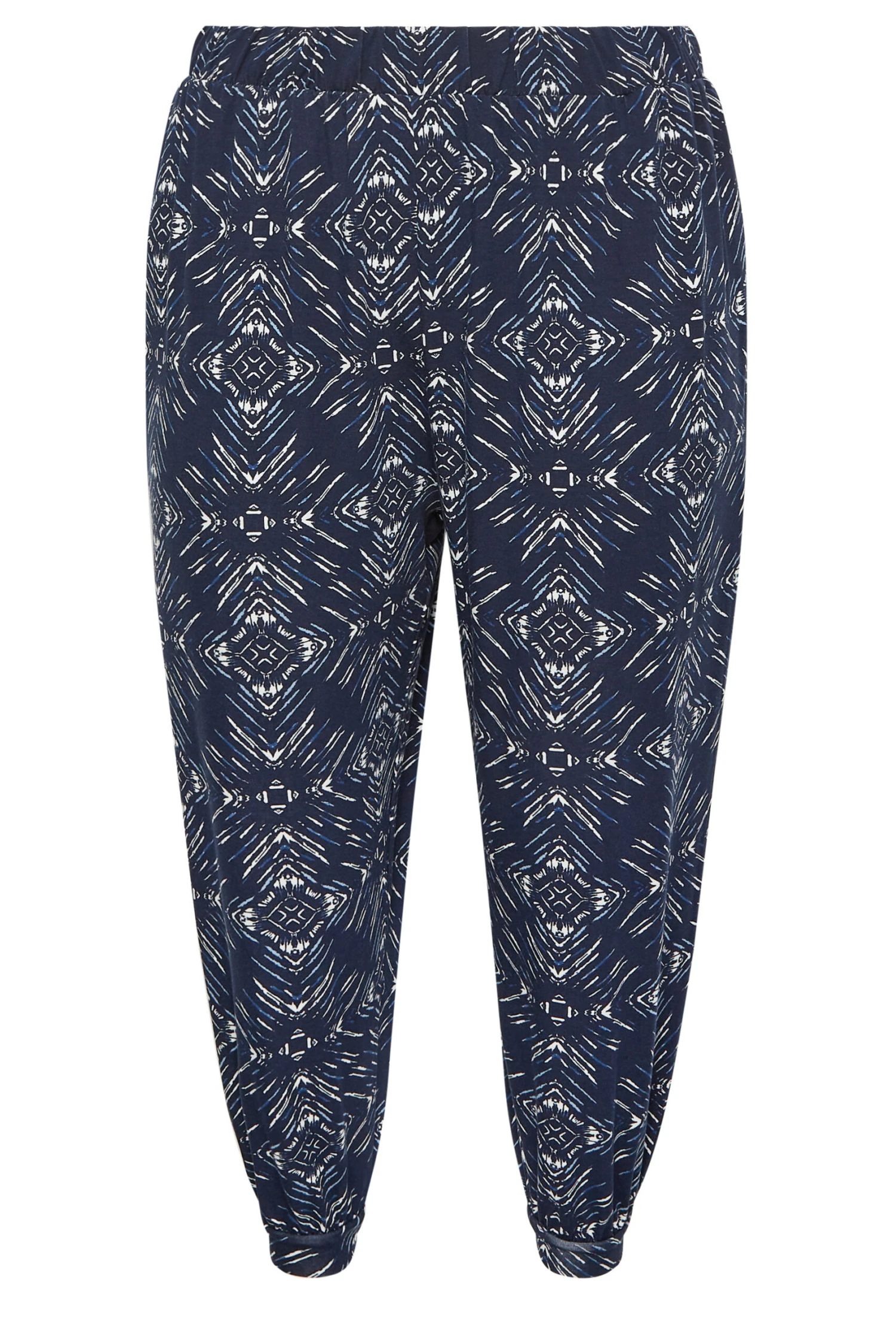 YOURS - Pantalon Style Sarouel Bleu Marine Losanges – Image 5