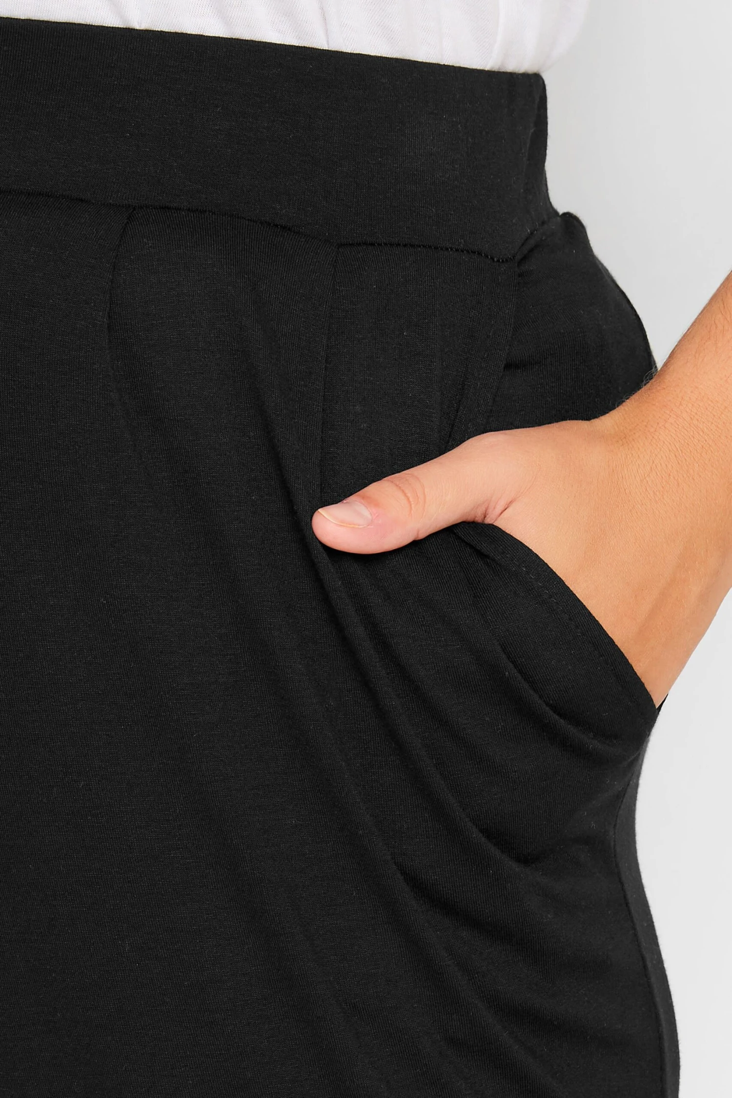 Pantalon Fluide En Jersey Noir – Image 3