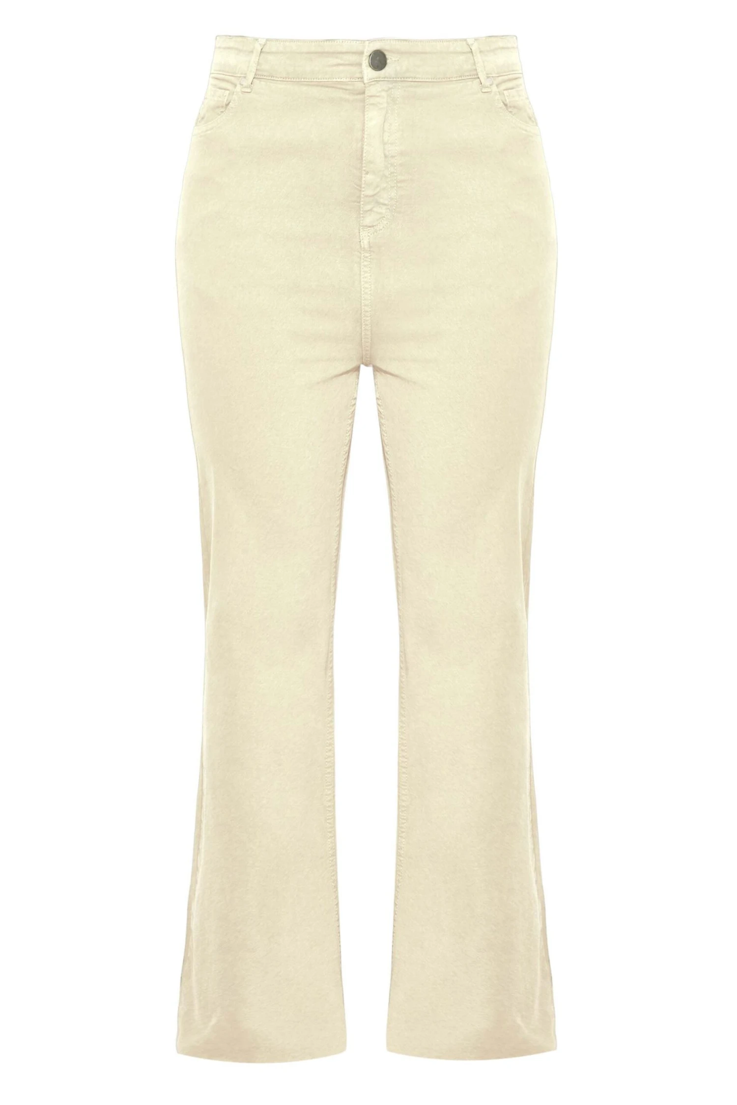 Jean Beige Stretch Evasé – Image 4