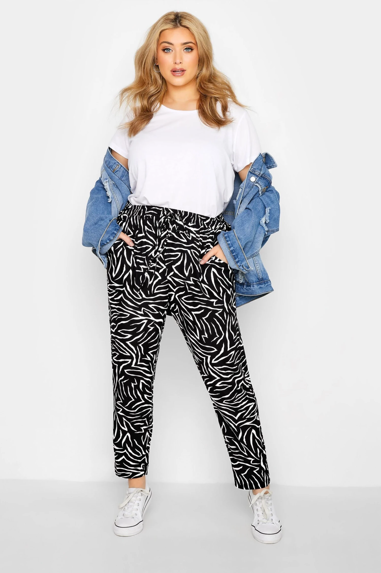 Jogging Noir Imprimé Zébré – Image 2