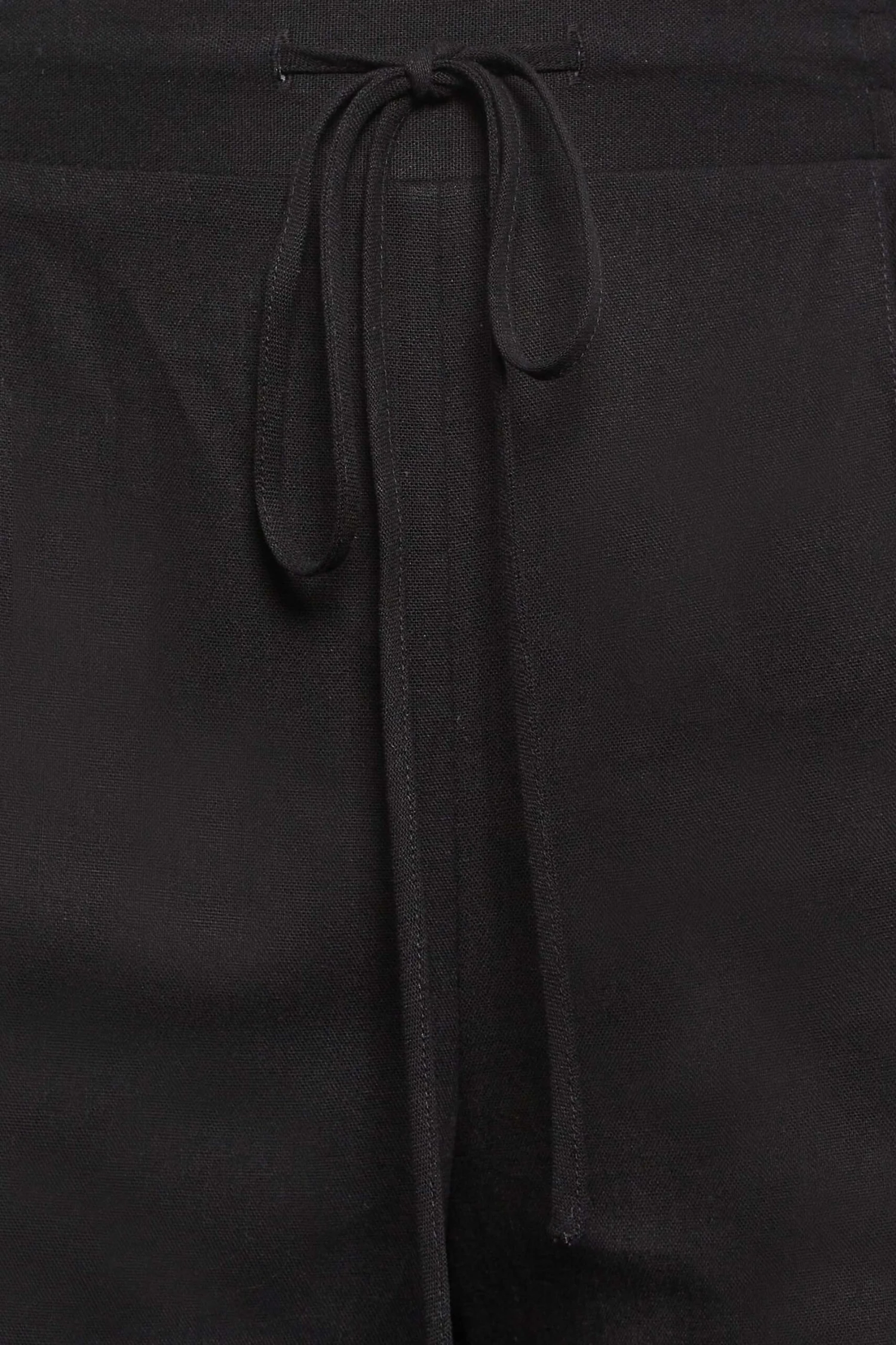 YOURS - Pantalon Noir En Lin Coupe Wide Leg – Image 4