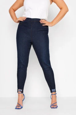Jegging Bleu Indigo Style Déchiré