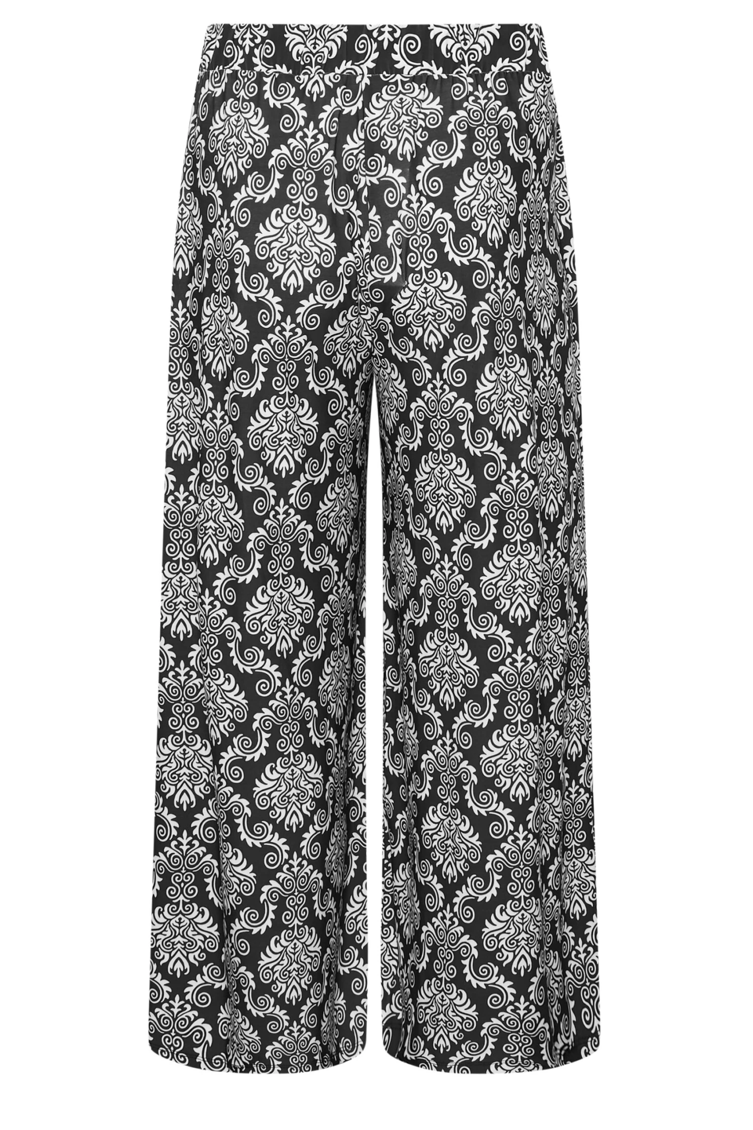 YOURS - Pantalon Wide Leg Noir Paisley – Image 6