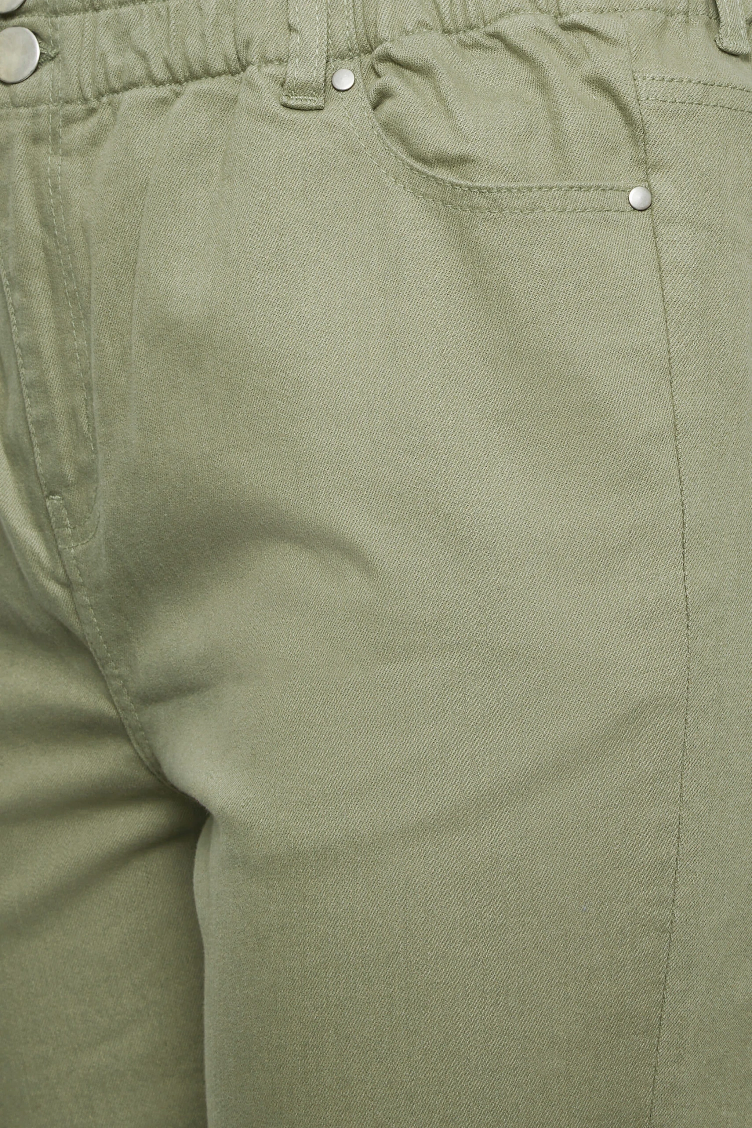 YOURS - Jean MOM Vert Kaki Design Délavé Taille Élastique – Image 4