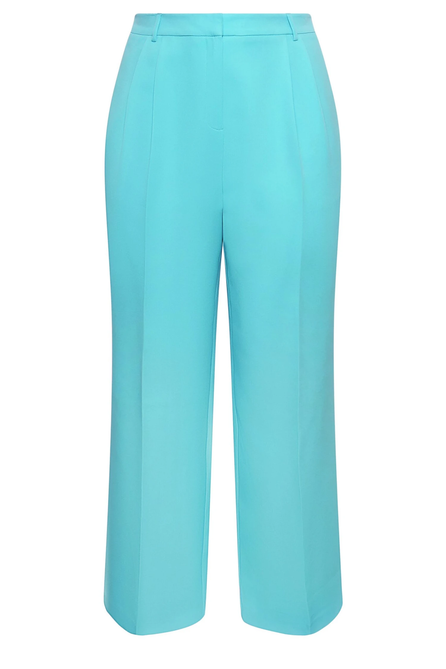 YOURS - Pantalon Bleu Wide Leg Plissé – Image 4