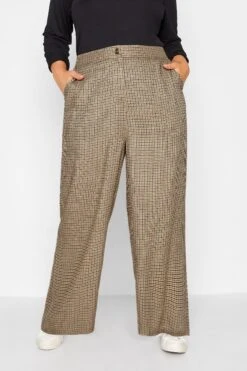 Pantalon Marron Coupe Droite Wide Leg