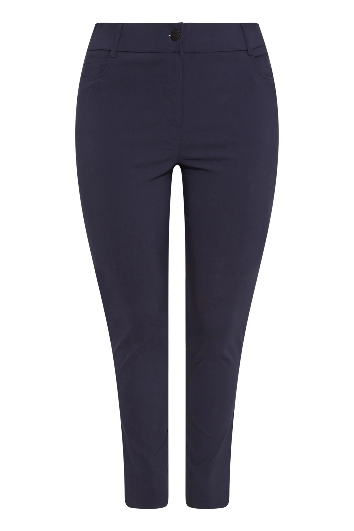 Pantalon Coupe Droite Bleu Marine En Bengaline – Image 4