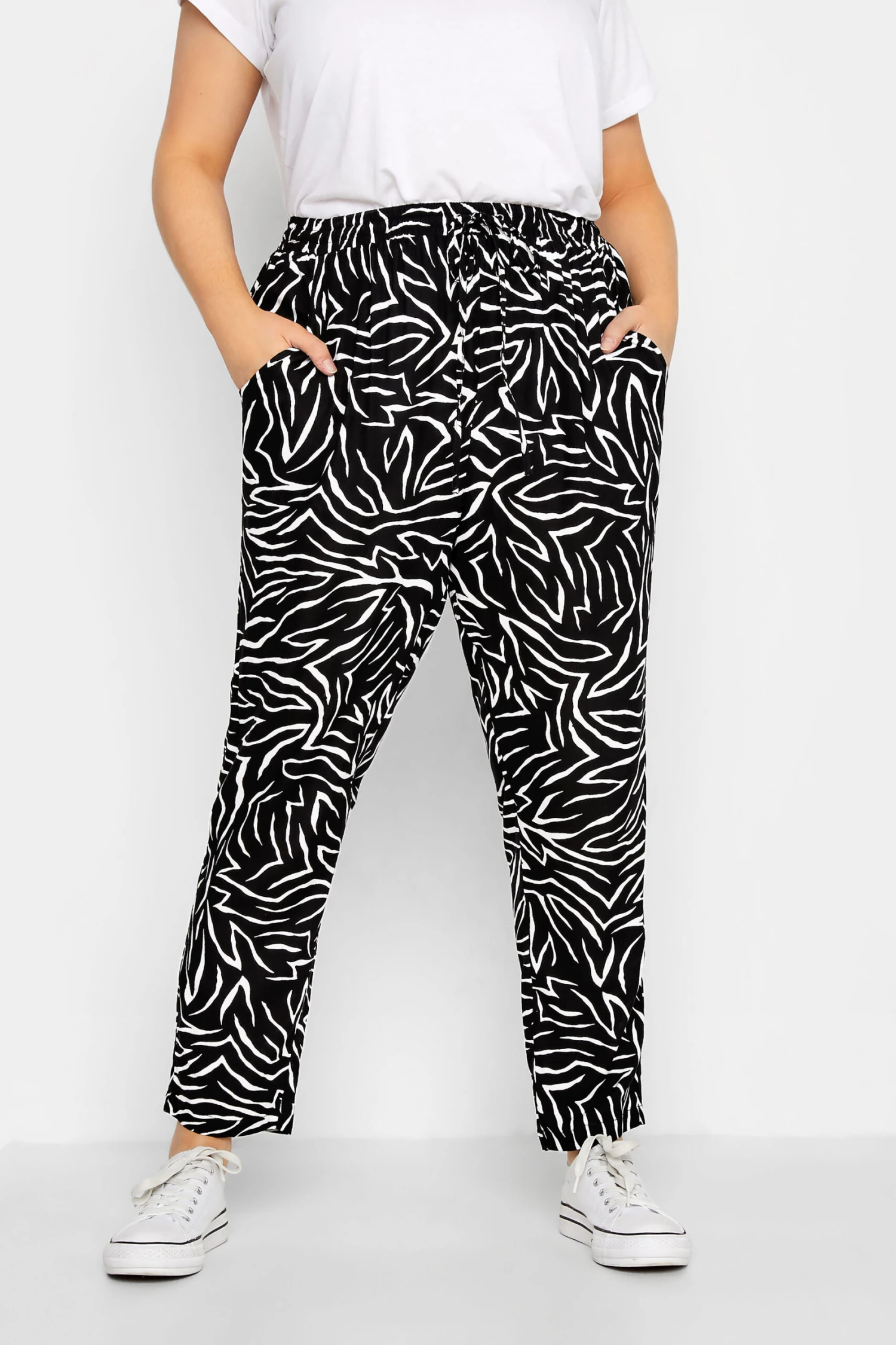 Jogging Noir Imprimé Zébré