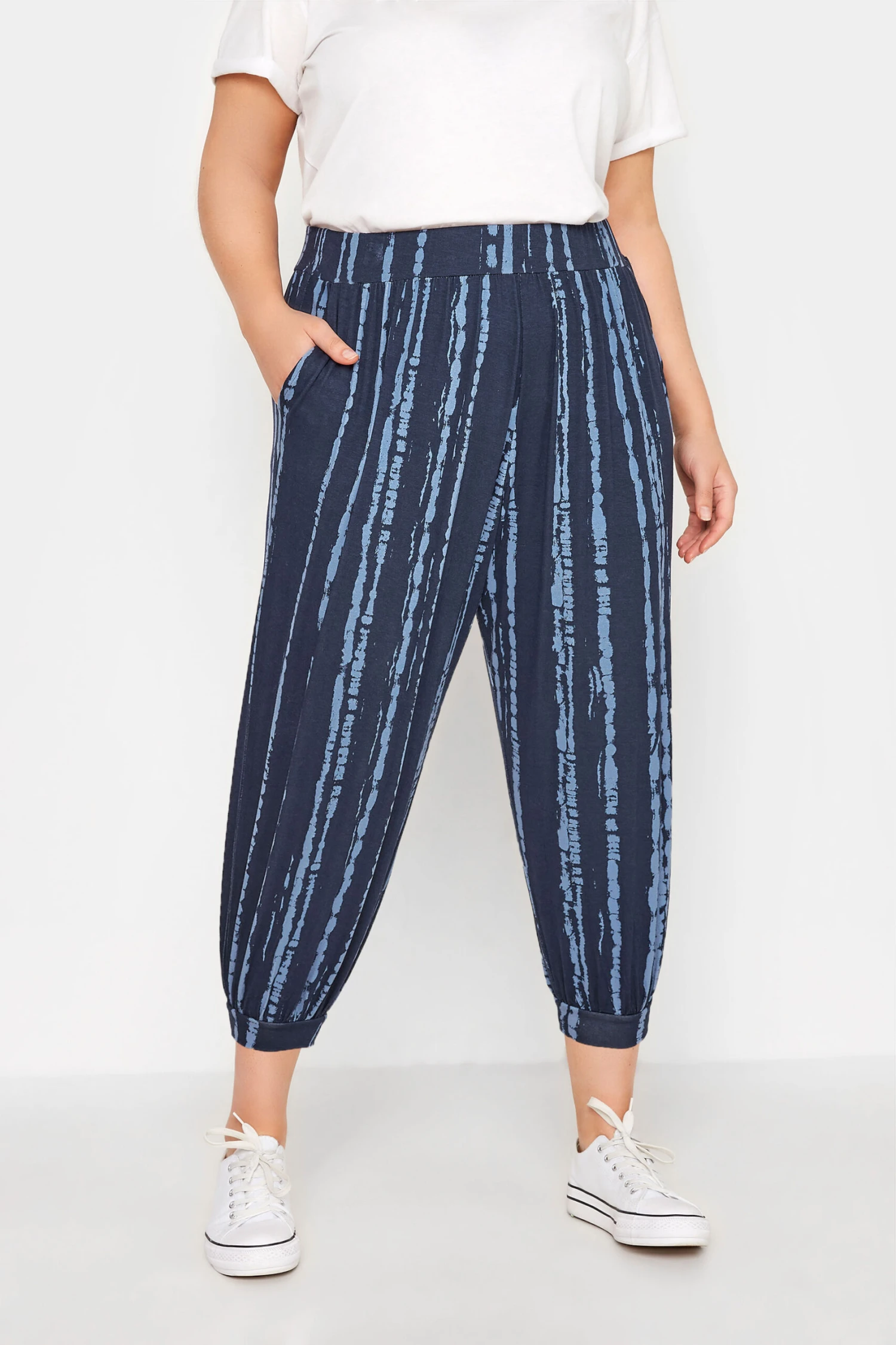 Jogging Pantacourt Bleu Tie & Dye