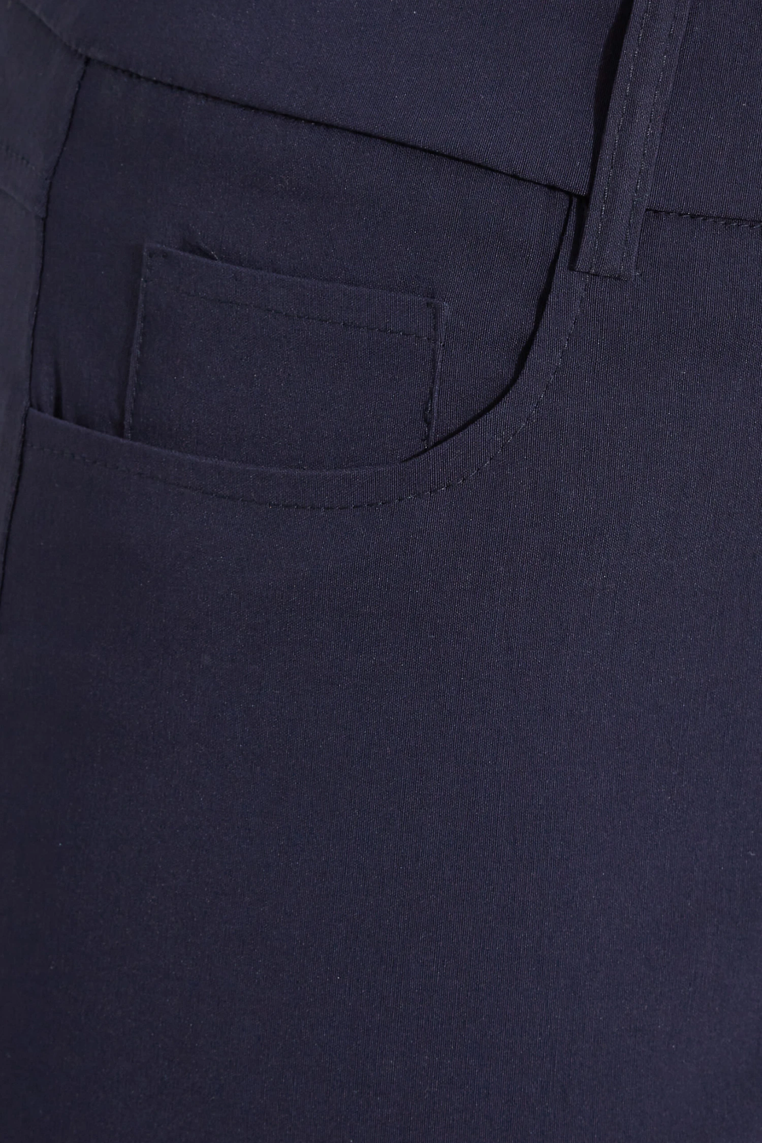 Pantalon Coupe Droite Bleu Marine En Bengaline – Image 3