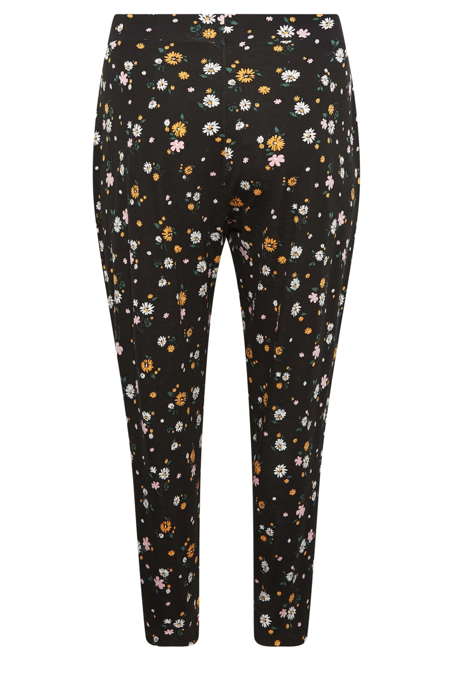 YOURS - Pantalon Style Sarouel Noir Floral Jaune â Image 6