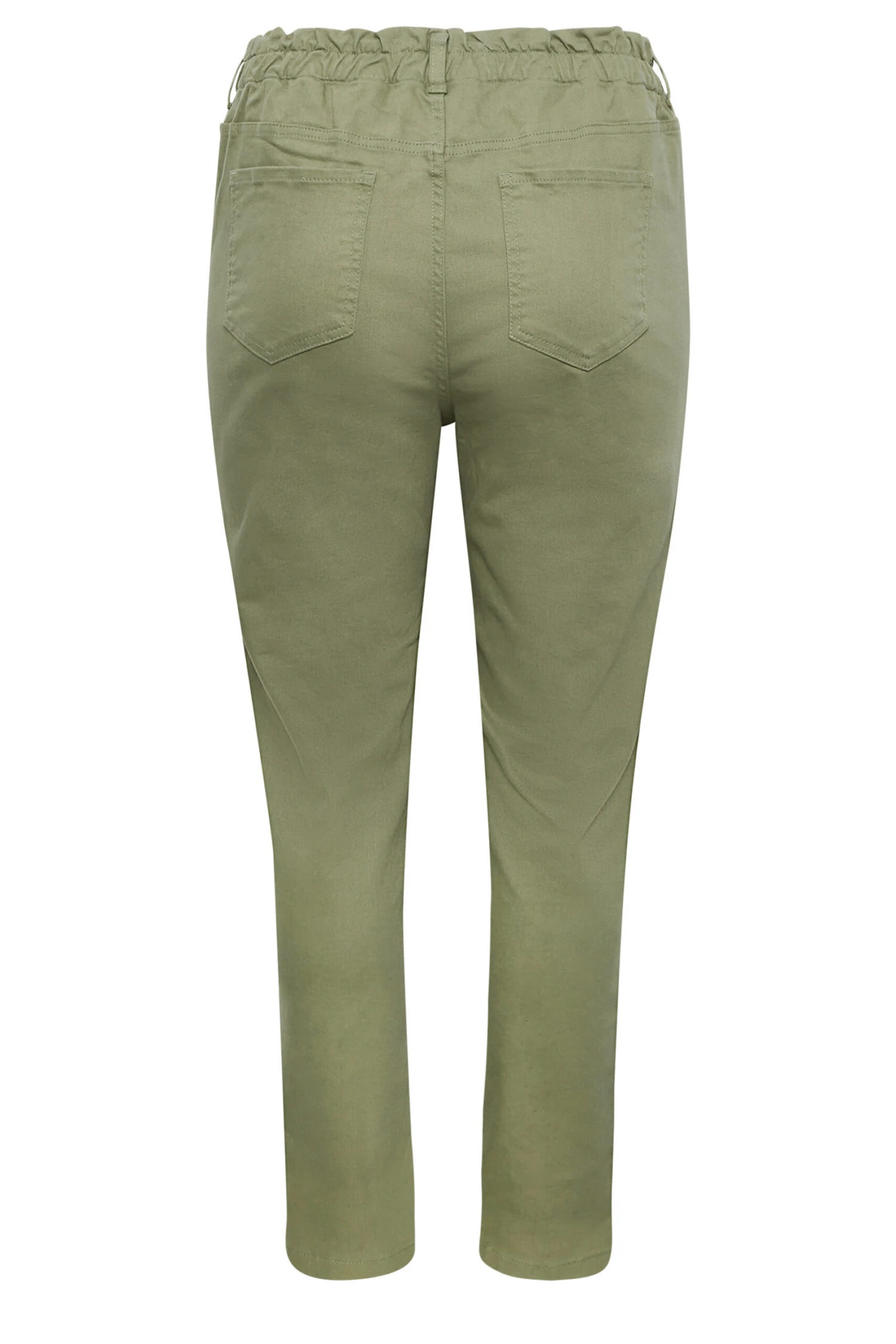 YOURS - Jean MOM Vert Kaki Design Délavé Taille Élastique – Image 6