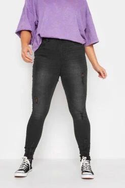 Jegging GRACE Noir Griffures De Chat