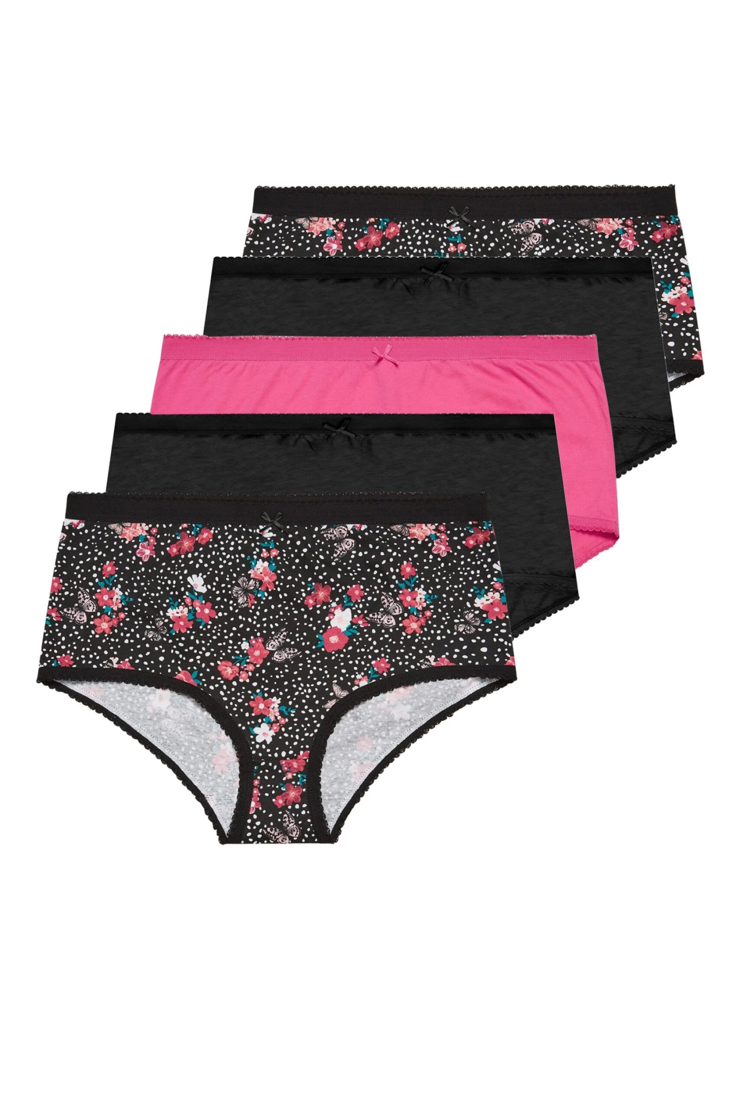 Lot De 5 Culottes - Roses & Noires Papillons – Image 7