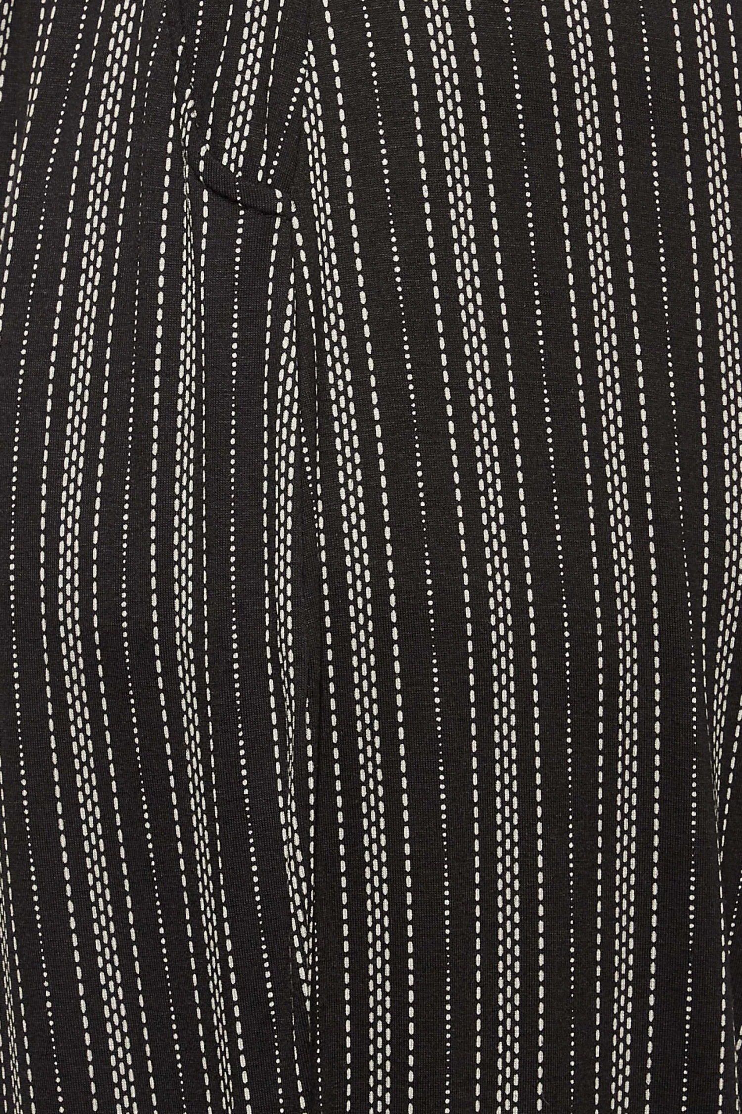 Pantalon Wide Leg Noir Stretch à Rayures – Image 5