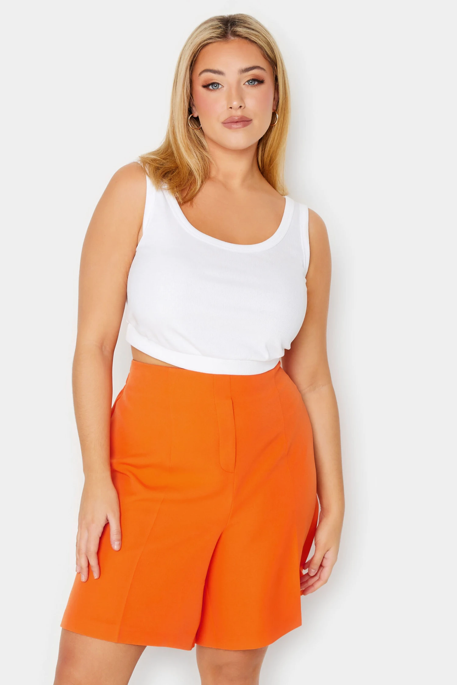 YOURS - Short Orange Long Coupe Droite