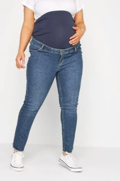 BUMP IT UP MATERNITY - Jean Mom Mid Blue