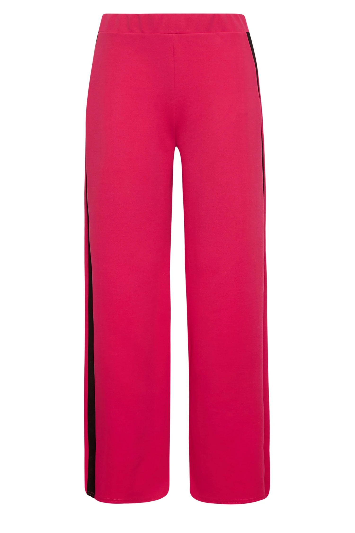YOURS PETITE Curve Pink Side Stripe Wide Leg Trousers – Image 6