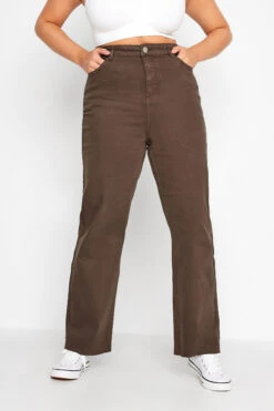 Jean Marron Stretch Evasé