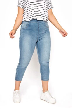 Jenny Jegging Bleu Clair Pantacourt
