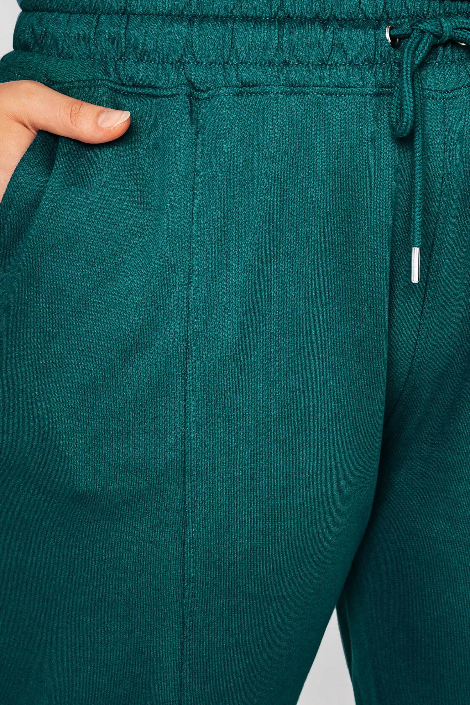 Jogging Bleu Sarcelle Coupe Droite à Fentes – Image 4