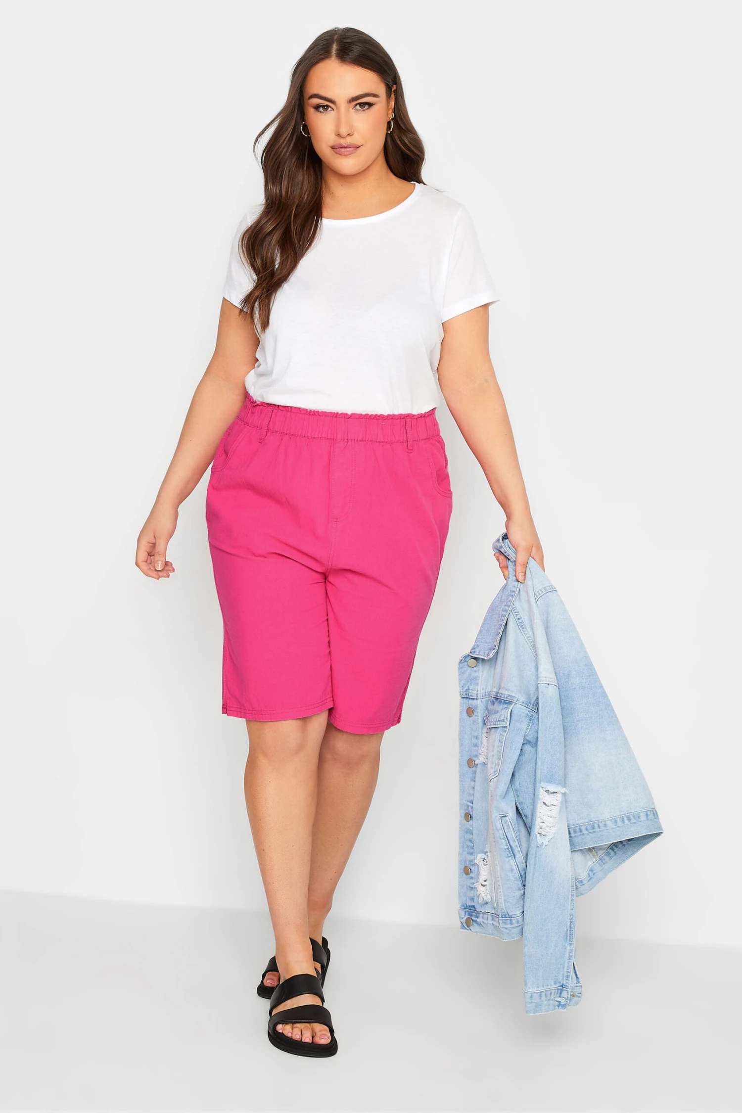 YOURS - Short Ample Rose Fushia En Coton – Image 2