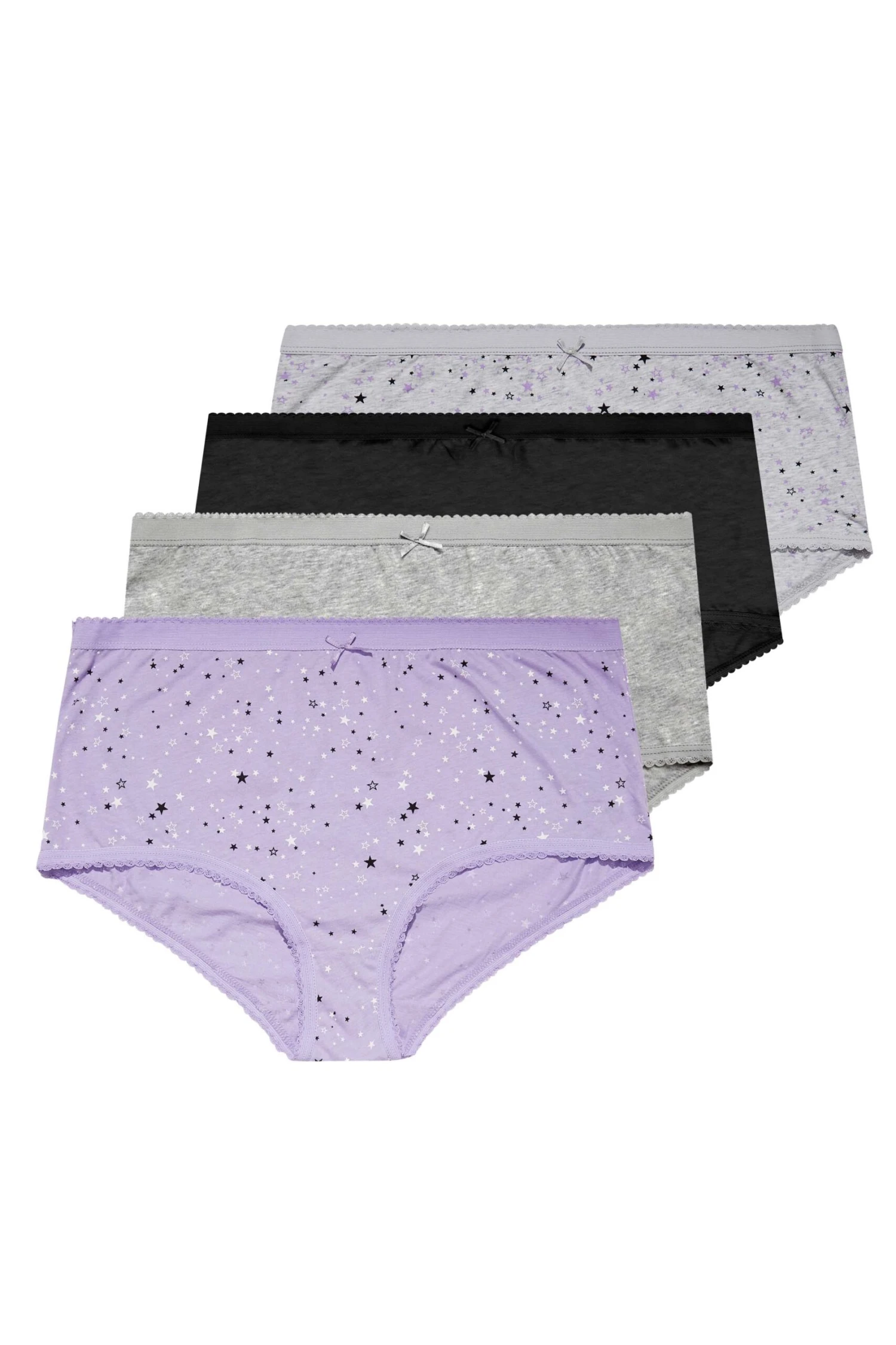 Lot De 5 Culottes Violettes & Noires Étoiles – Image 2