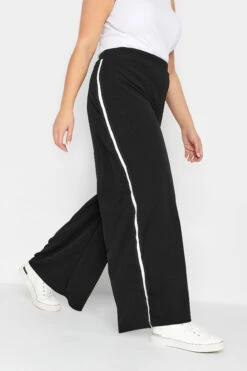 YOURS PETITE - Pantalon Noir Wide Leg En Jersey Style Jogging