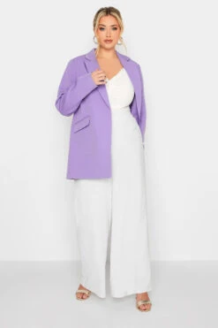 YOURS LONDON - Pantalon Blanc Crêpé Style Ample