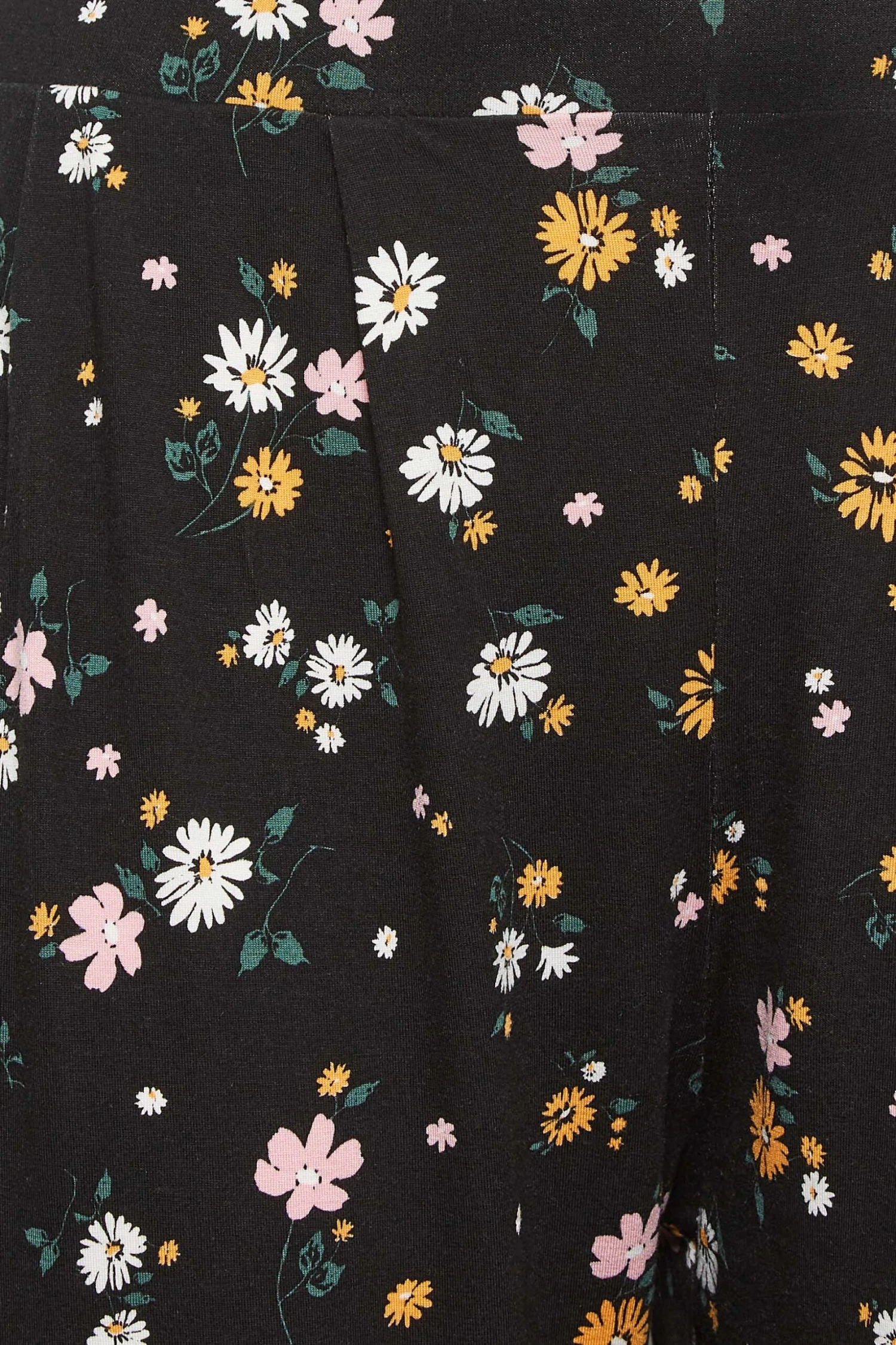 YOURS - Pantalon Style Sarouel Noir Floral Jaune â Image 4