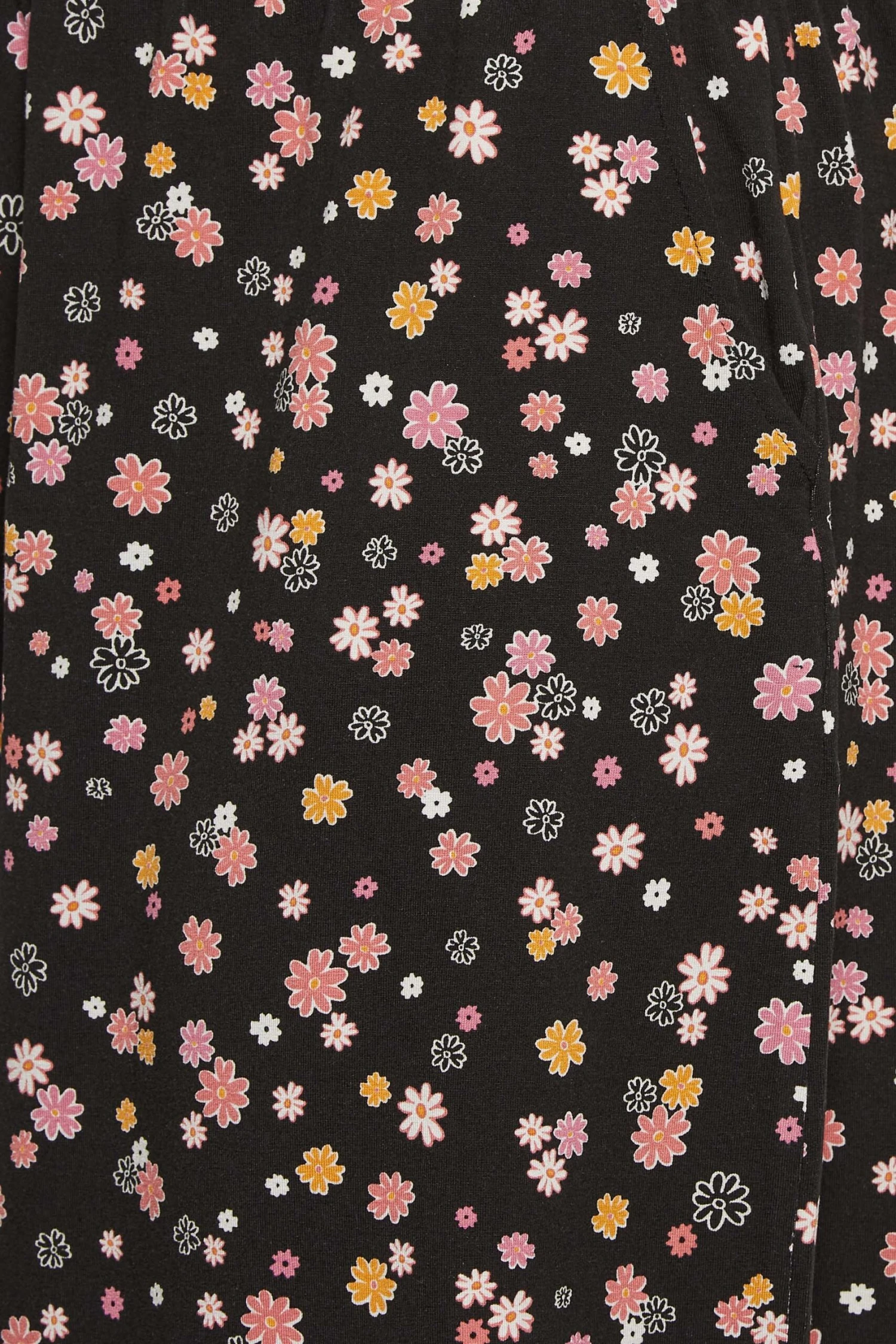 YOURS - Short Noir & Rose Floral Ample En Jersey – Image 4